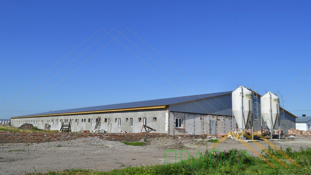 Крыша свинарника для агрофирмы 'Маяк' 33x96м