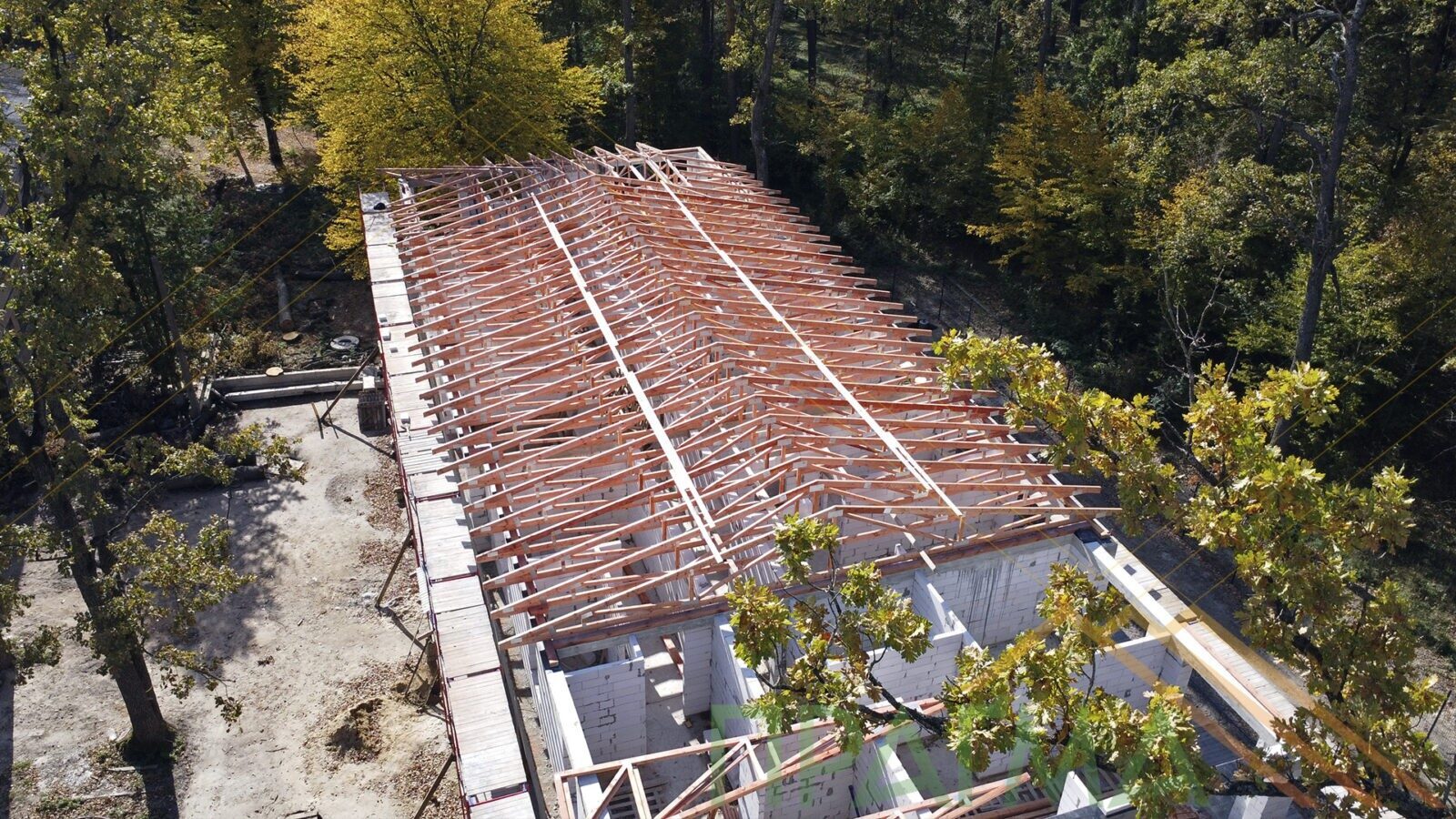 Gable roof for a private house