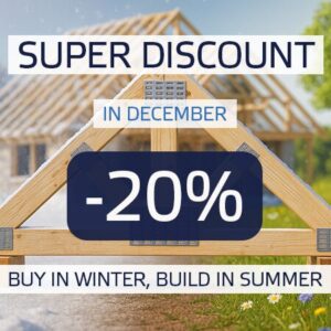 Discounts for winter orders! In December, we offer a minus 20 per cent discount on trusses.