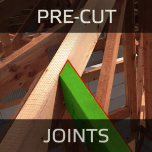 Pre-cut joints in trusses